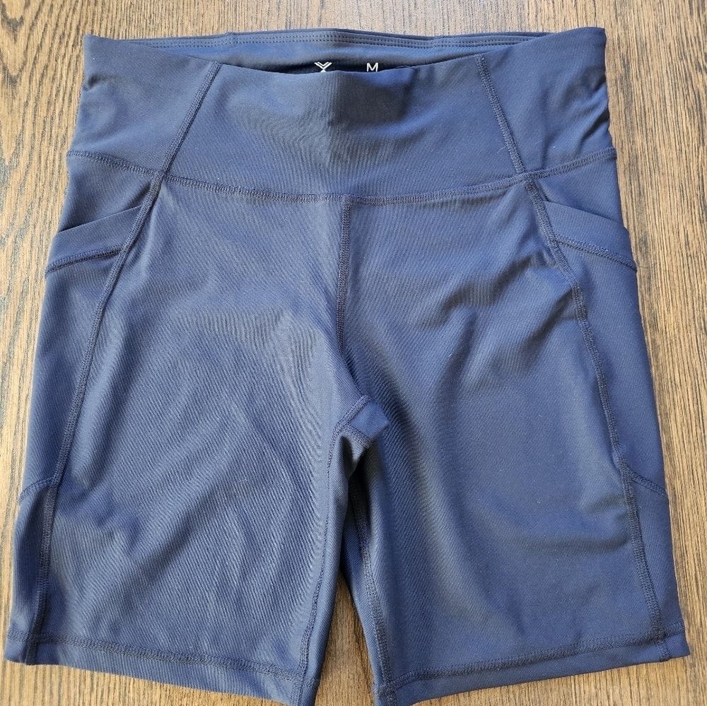 Xersion Navy Blue Quick Dri Active Wear Biker Shorts Size Womens Medium